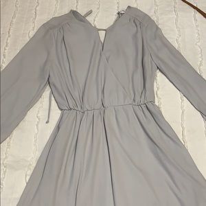 Soft Grey Keyhole Dress